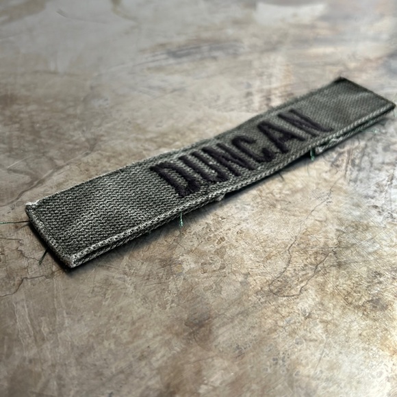 DUNCAN Embroidered Vintage ‘Army Green’ Military Name Tape Patch - Picture 5 of 9
